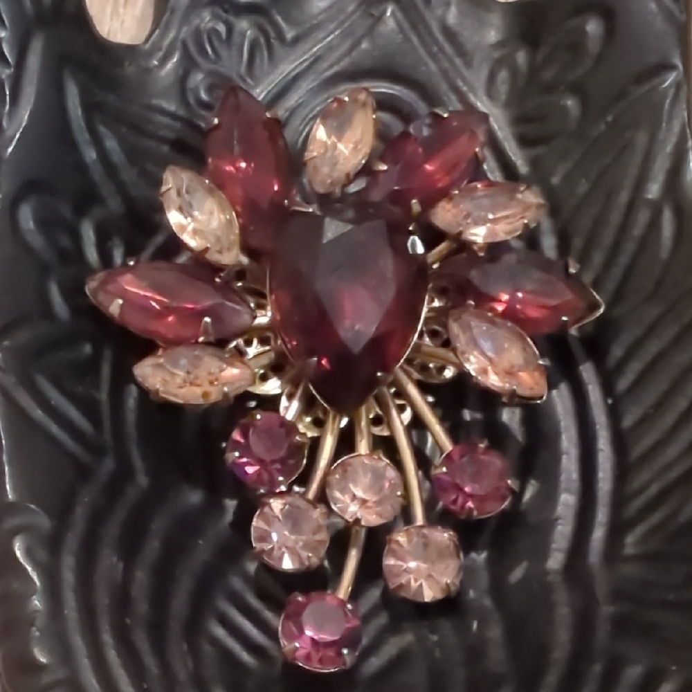 Vintage Purple Starburst Brooch